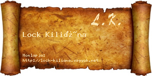 Lock Kiliána névjegykártya