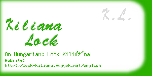 kiliana lock business card